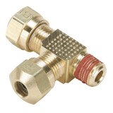 Tube to Pipe - Run Tee - Air Brake D.O.T. Compression Style Fittings for J844 Tubing - NTA